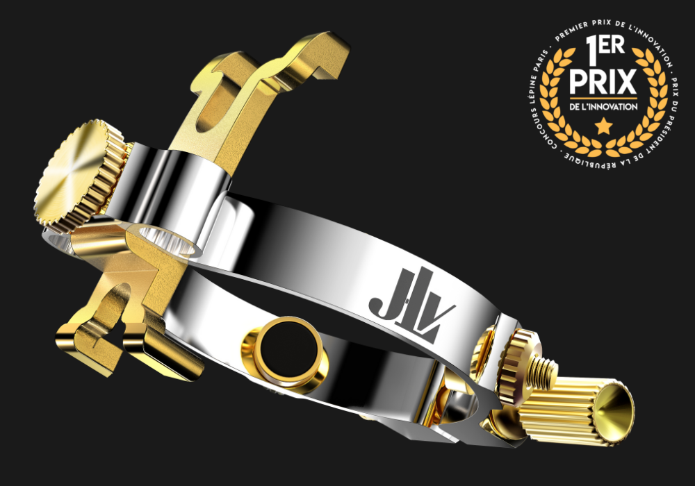 JLV Ligature platinum & gold plated for saxophone 